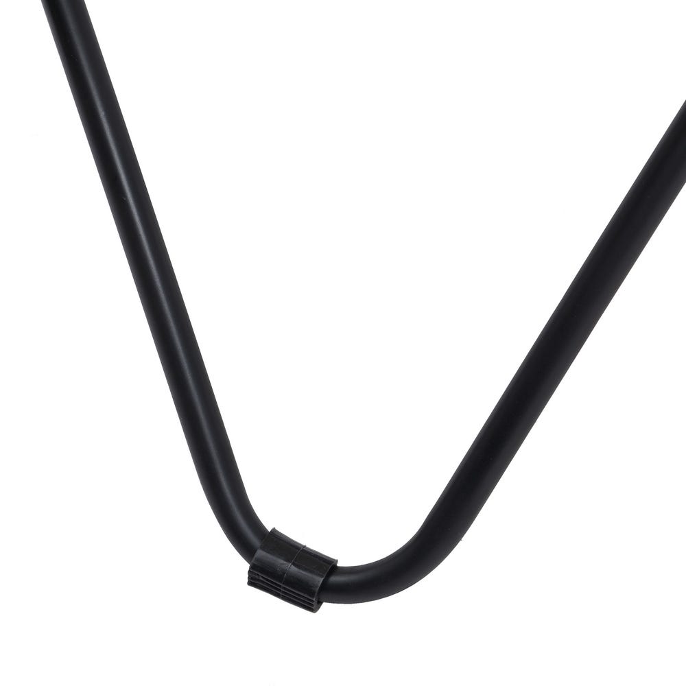 Silla tapizada en tela negro y taupe con patas metálicas para comedor – 75 x 75 x 95 cm - Imagen 11
