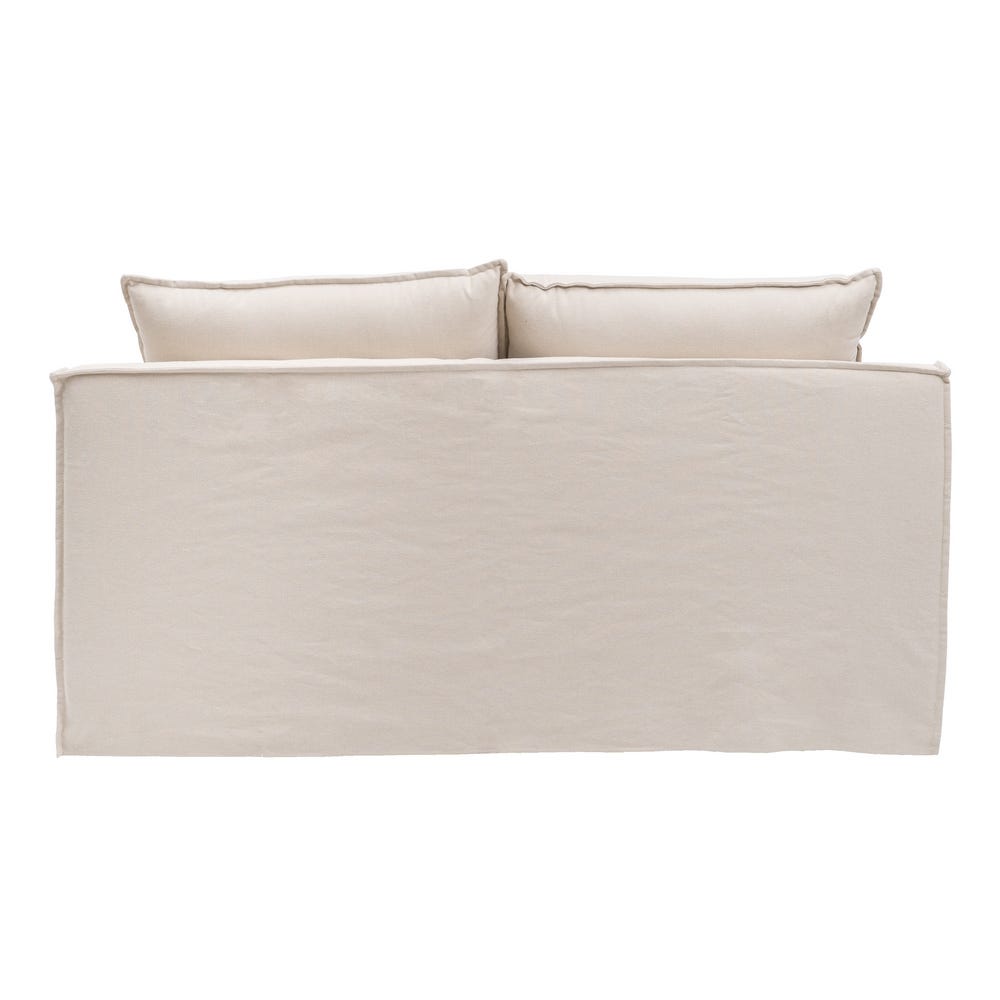 Sofá chaise longue beige de tela para salón moderno – 190 x 165 x 95 cm - Imagen 3