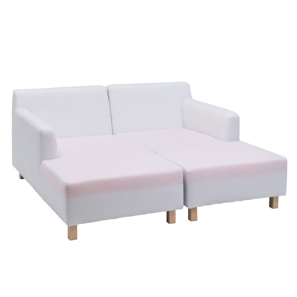 Sofá chaise longue beige de tela para salón moderno – 190 x 165 x 95 cm - Imagen 14