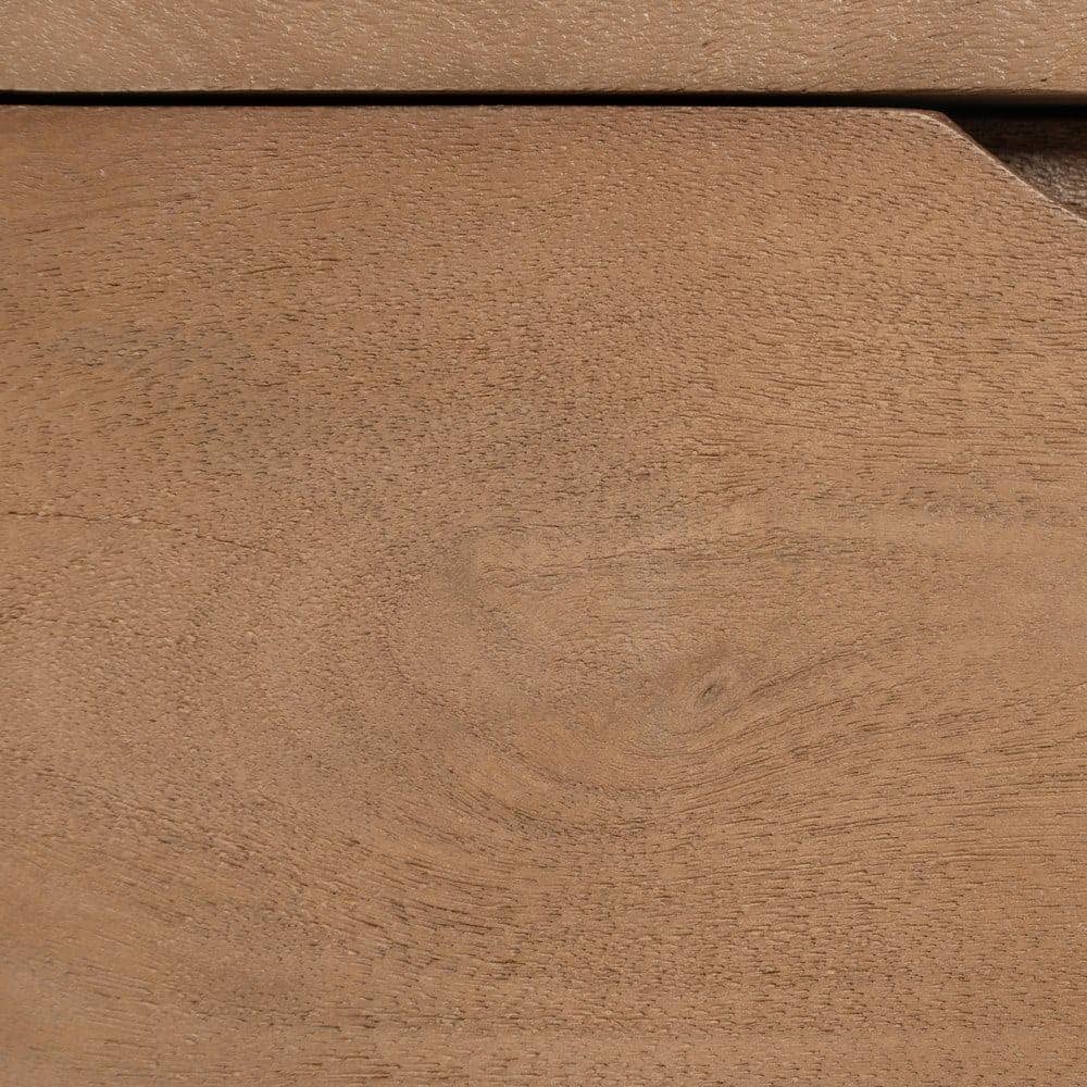 Mesita de Madera Natural de Mango de 65 cm con Cajón - Elegante y Funcional para Dormitorios y Salones - Imagen 9