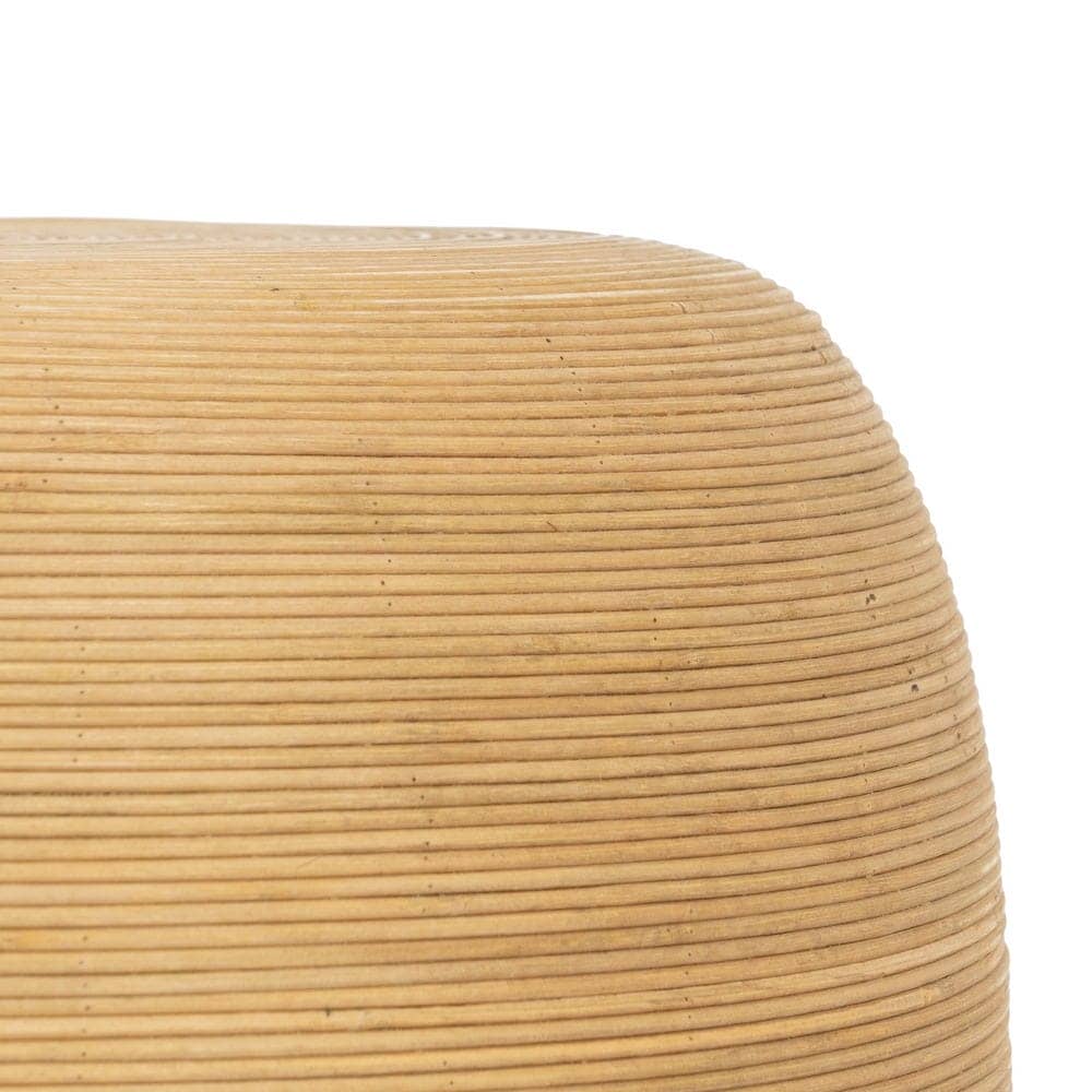 Mesa Auxiliar de Bambú Natural de 37 cm - Diseño Minimalista y Rústico para Salas, Terrazas y Dormitorios - Imagen 3