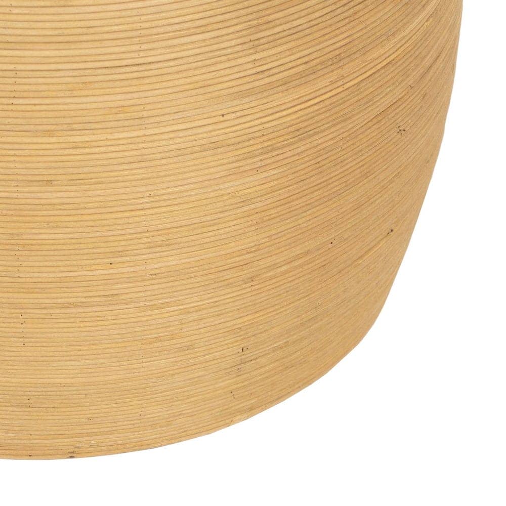 Mesa Auxiliar de Bambú Natural de 37 cm - Diseño Minimalista y Rústico para Salas, Terrazas y Dormitorios - Imagen 4