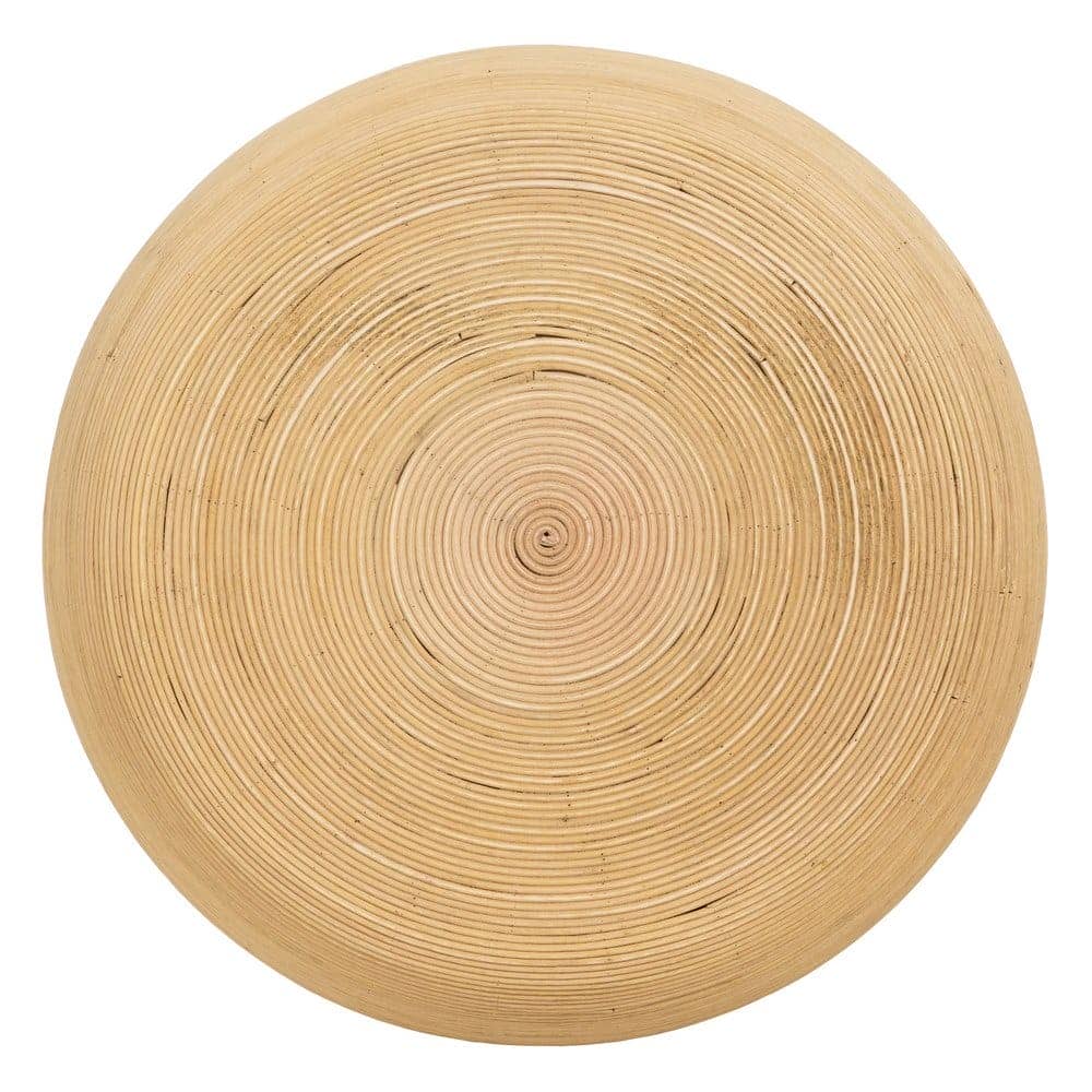 Mesa Auxiliar de Bambú Natural de 37 cm - Diseño Minimalista y Rústico para Salas, Terrazas y Dormitorios - Imagen 7
