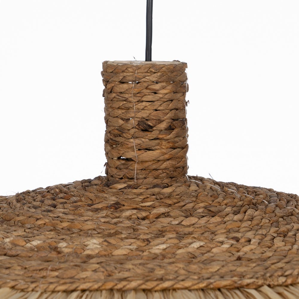 Lámpara Techo Fibra Natural Iluminación 80 x 80 x 45 cm - Imagen 3