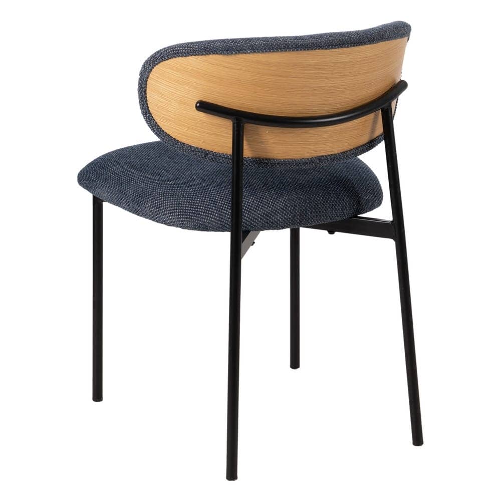 Silla Azul Tejido y Metal 50x54x73,5 cm, Normativa EN 16139:2013 - Imagen 3