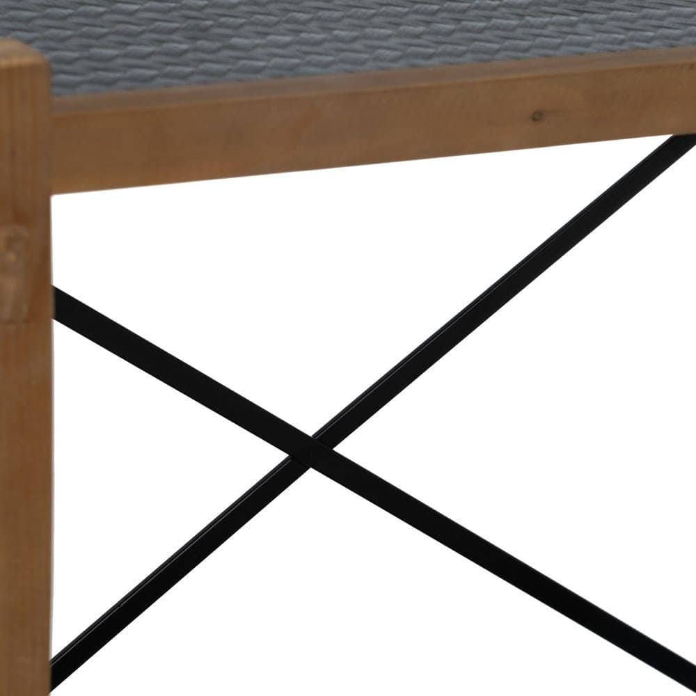 Estantería Negra de Madera Natural y Metal de 80 cm - Diseño Moderno y Elegante para Decoración de Interiores - Imagen 3