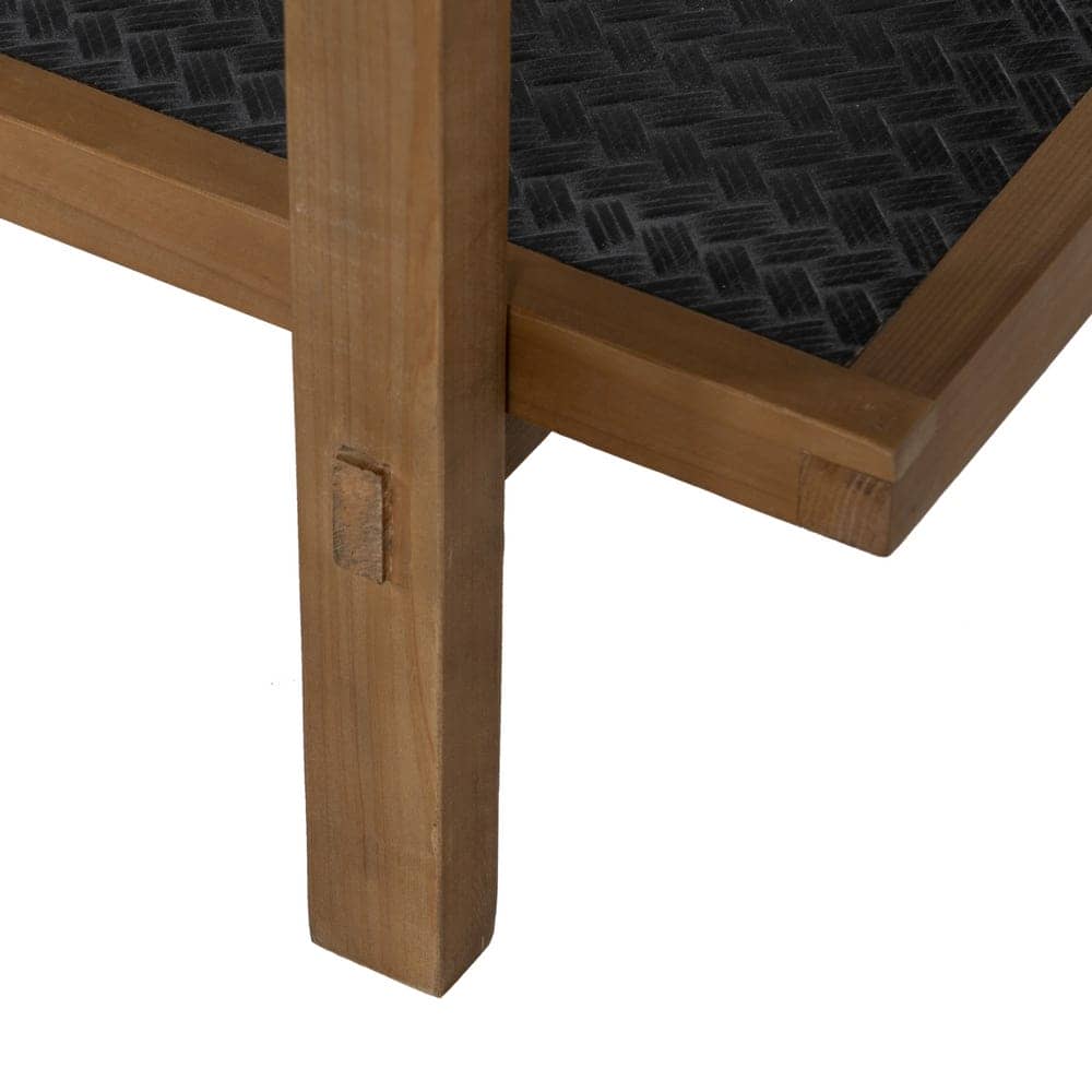 Estantería Negra de Madera Natural y Metal de 80 cm - Diseño Moderno y Elegante para Decoración de Interiores - Imagen 7