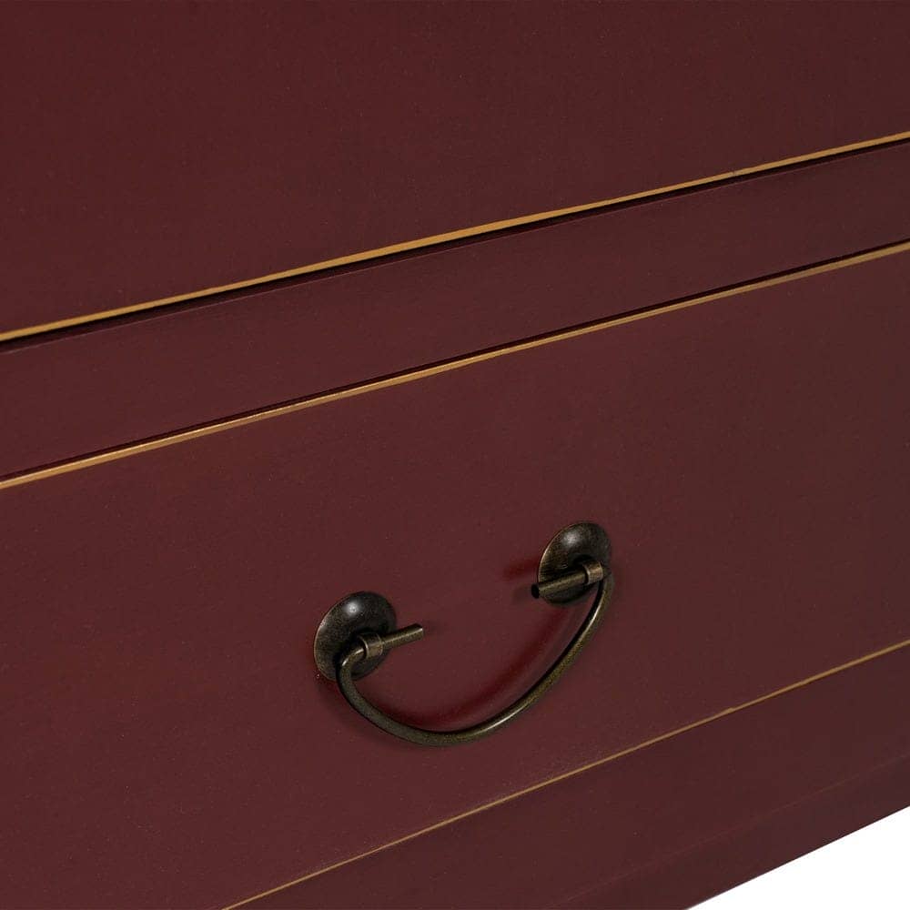 Armario de Madera Teja Estilo Oriente con Detalles Clásicos - 160 cm, Sin Montaje, 2 Lejas Desmontables - Imagen 6