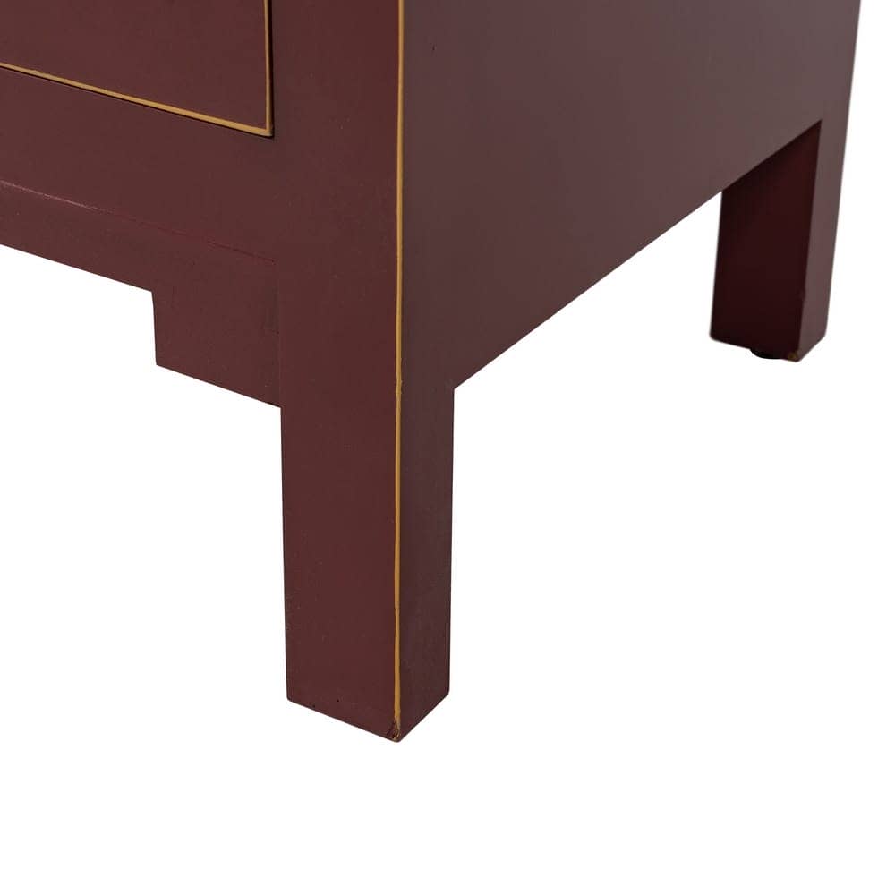 Armario de Madera Teja Estilo Oriente con Detalles Clásicos - 160 cm, Sin Montaje, 2 Lejas Desmontables - Imagen 10