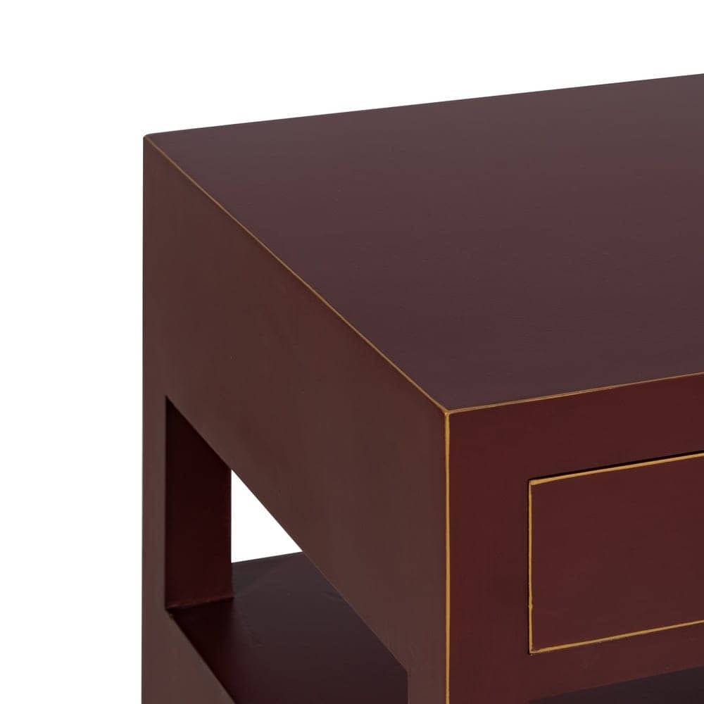 Mesita de Teja de Madera Estilo Oriente 66 cm - Mueble Decorativo con Cajones y Puertas, Ideal para Salón y Comedor - Imagen 3