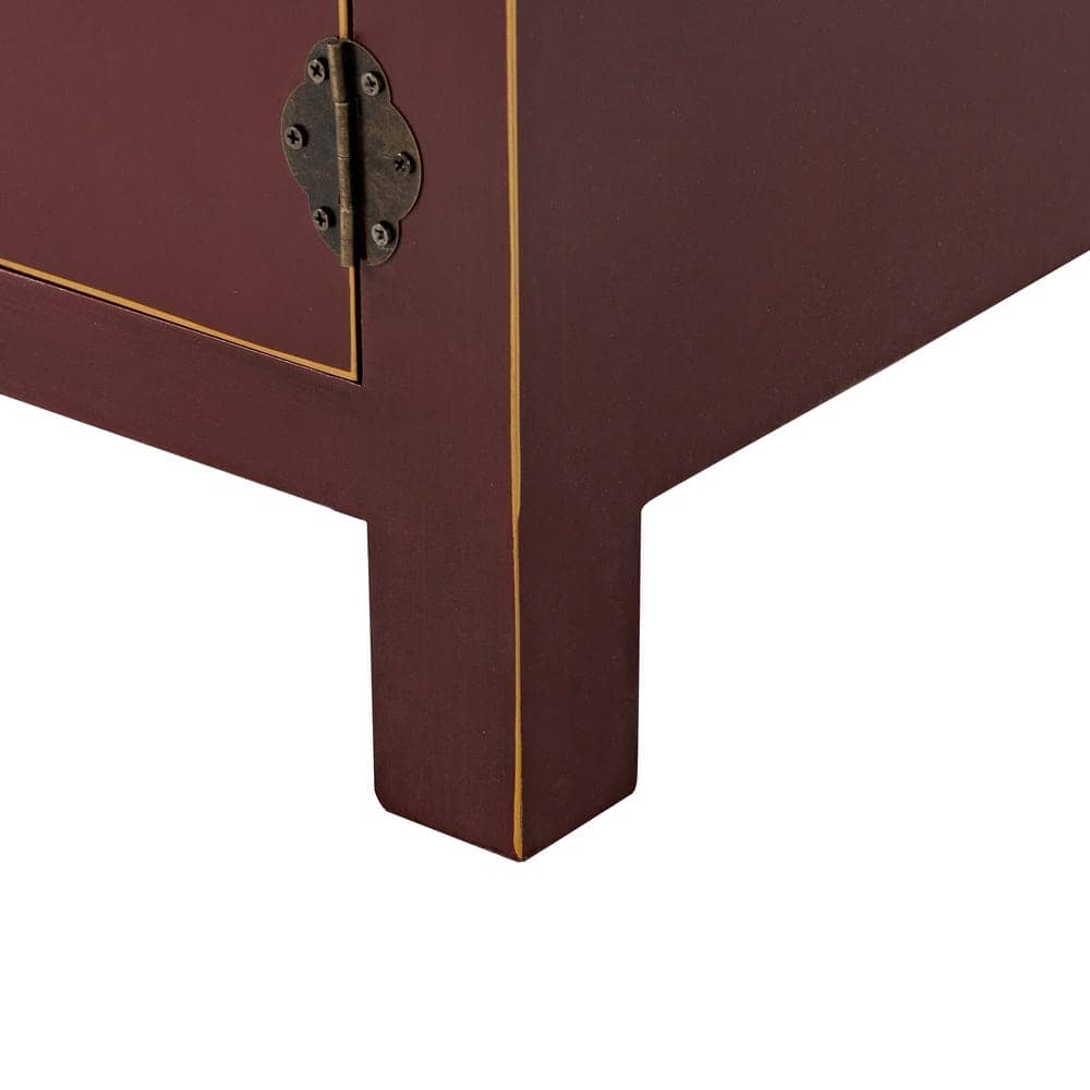 Mesita de Teja de Madera Estilo Oriente 66 cm - Mueble Decorativo con Cajones y Puertas, Ideal para Salón y Comedor - Imagen 11