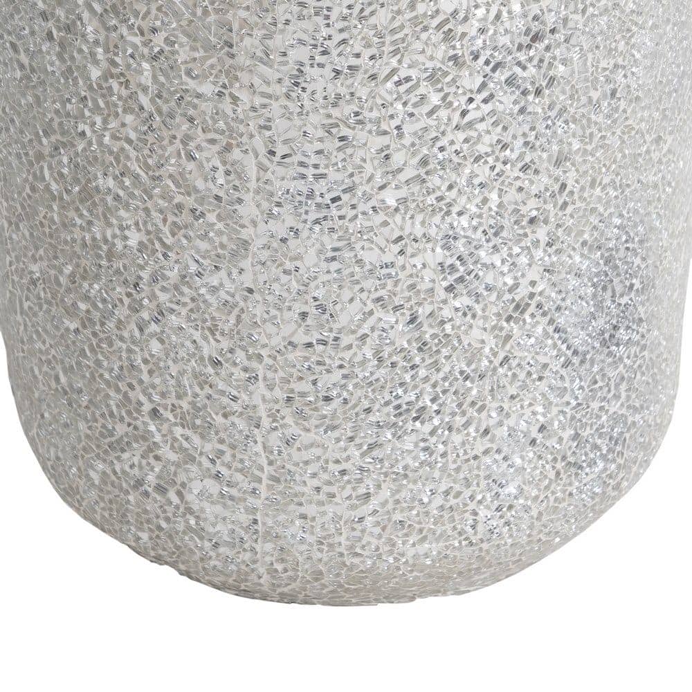 Jarrón Blanco de Fibra de Vidrio 30x30x109,5 cm con Orificio Superior - Imagen 9