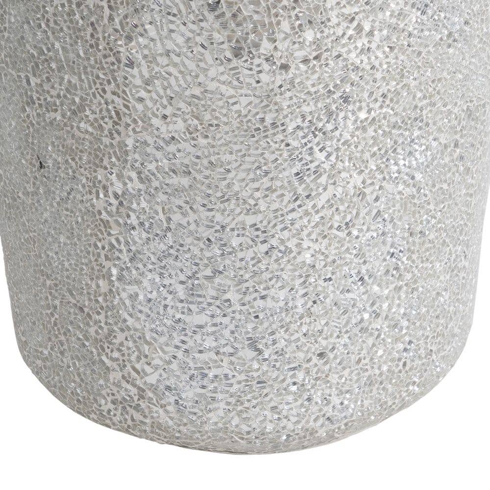 Jarrón Blanco de Fibra de Vidrio 34x34x127 cm con Orificio Superior - Imagen 9