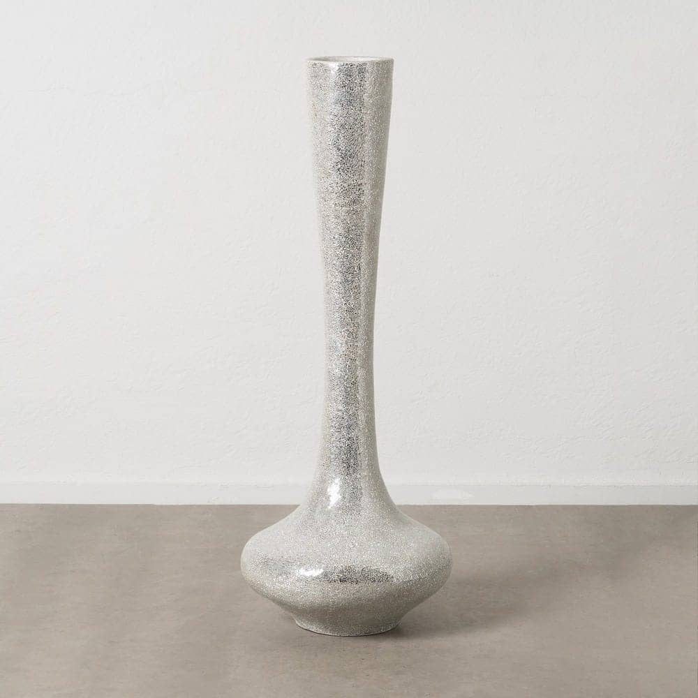 Jarrón Blanco de Fibra de Vidrio 54x54x154 cm con Orificio Superior - Imagen 8
