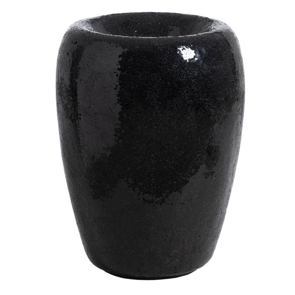 Jarrón Negro de Fibra de Vidrio 46x46x70,5 cm - Decoración Moderna - Imagen 4