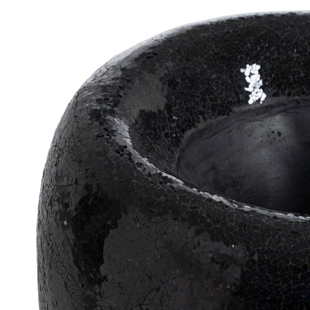 Jarrón Negro de Fibra de Vidrio 46x46x70,5 cm - Decoración Moderna - Imagen 5