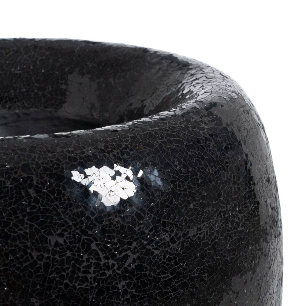 Jarrón Negro de Fibra de Vidrio 46x46x70,5 cm - Decoración Moderna - Imagen 8