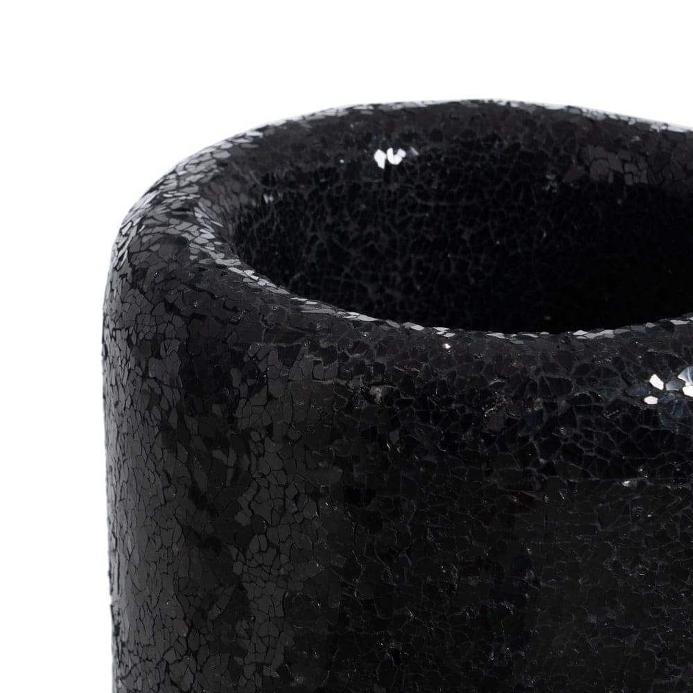 Jarrón Negro de Fibra de Vidrio 25x25x82 cm con Orificio Superior - Imagen 5