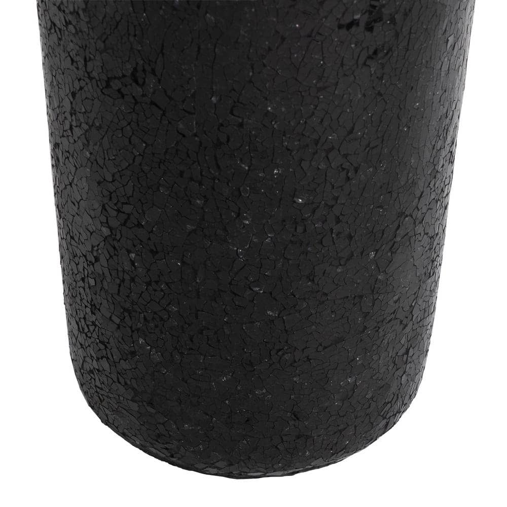 Jarrón Negro de Fibra de Vidrio 25x25x82 cm con Orificio Superior - Imagen 8
