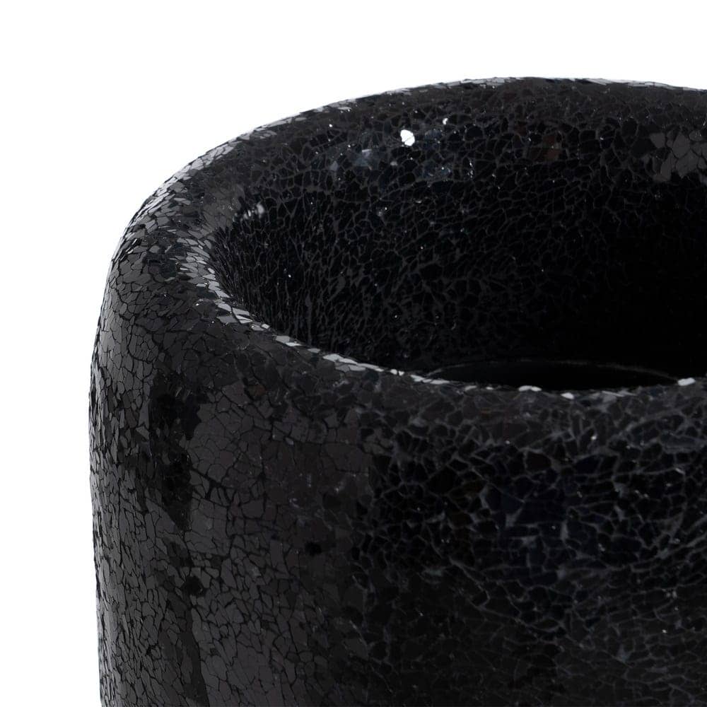 Jarrón Negro de Fibra de Vidrio 30x30x109,5 cm con Orificio Superior - Imagen 5