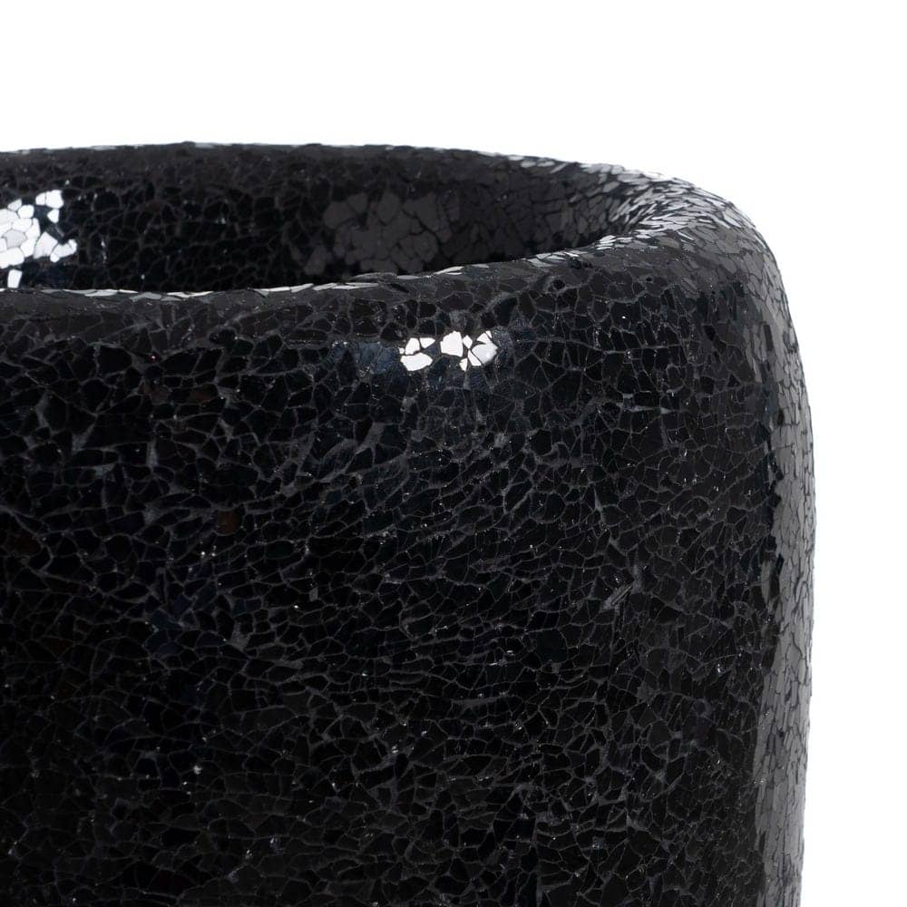 Jarrón Negro de Fibra de Vidrio 30x30x109,5 cm con Orificio Superior - Imagen 7