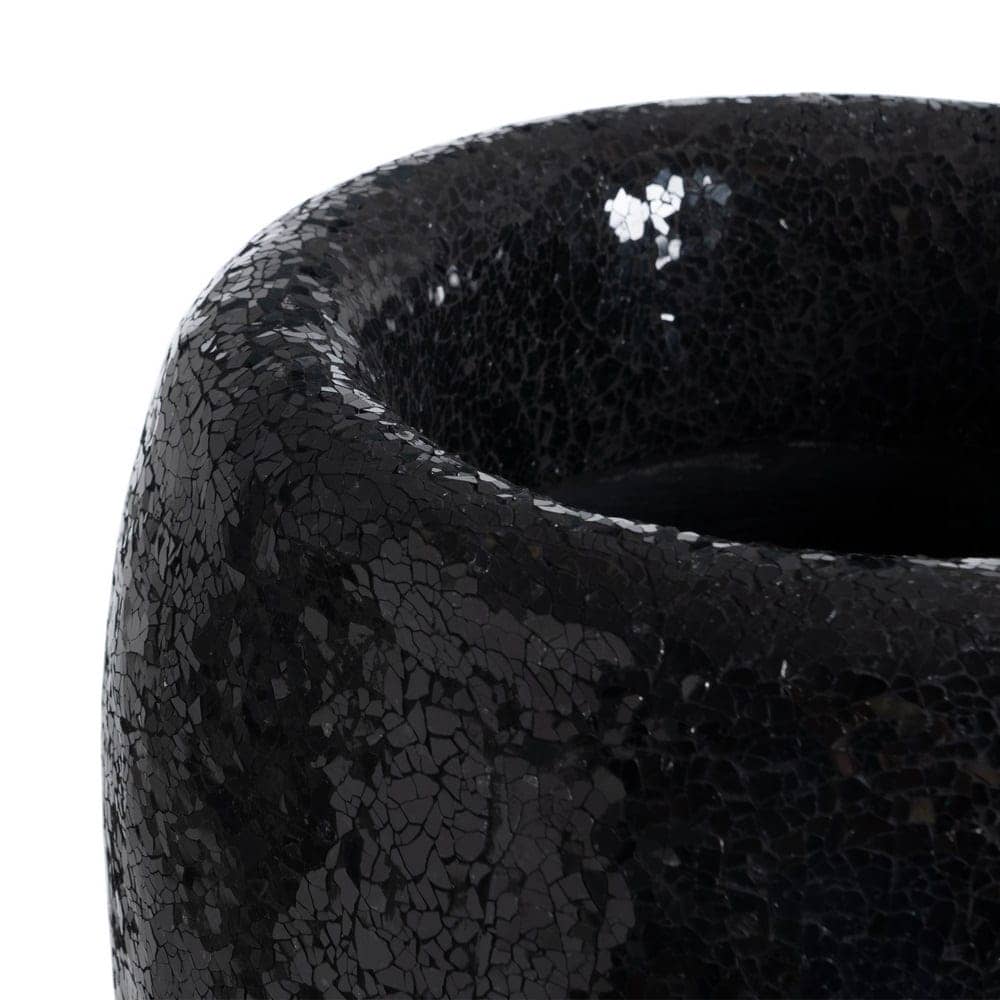 Jarrón Negro de Fibra de Vidrio 34x34x127 cm con Orificio Superior - Imagen 5