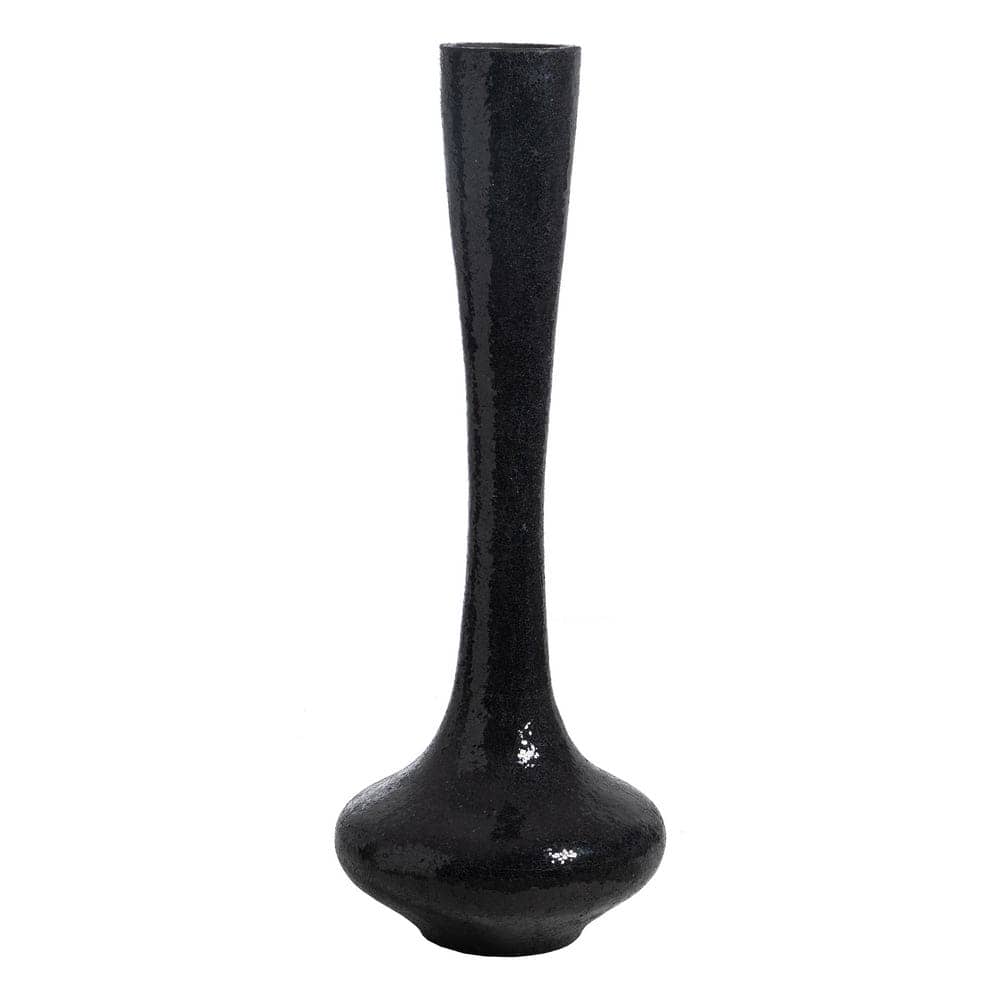 Jarrón Negro de Fibra de Vidrio 54x54x154 cm con Orificio Superior - Imagen 3