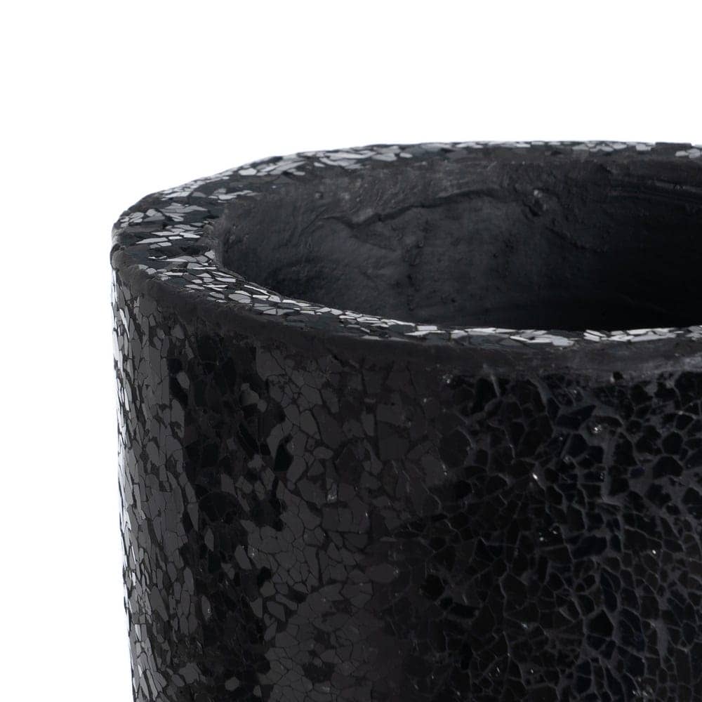 Jarrón Negro de Fibra de Vidrio 54x54x154 cm con Orificio Superior - Imagen 4