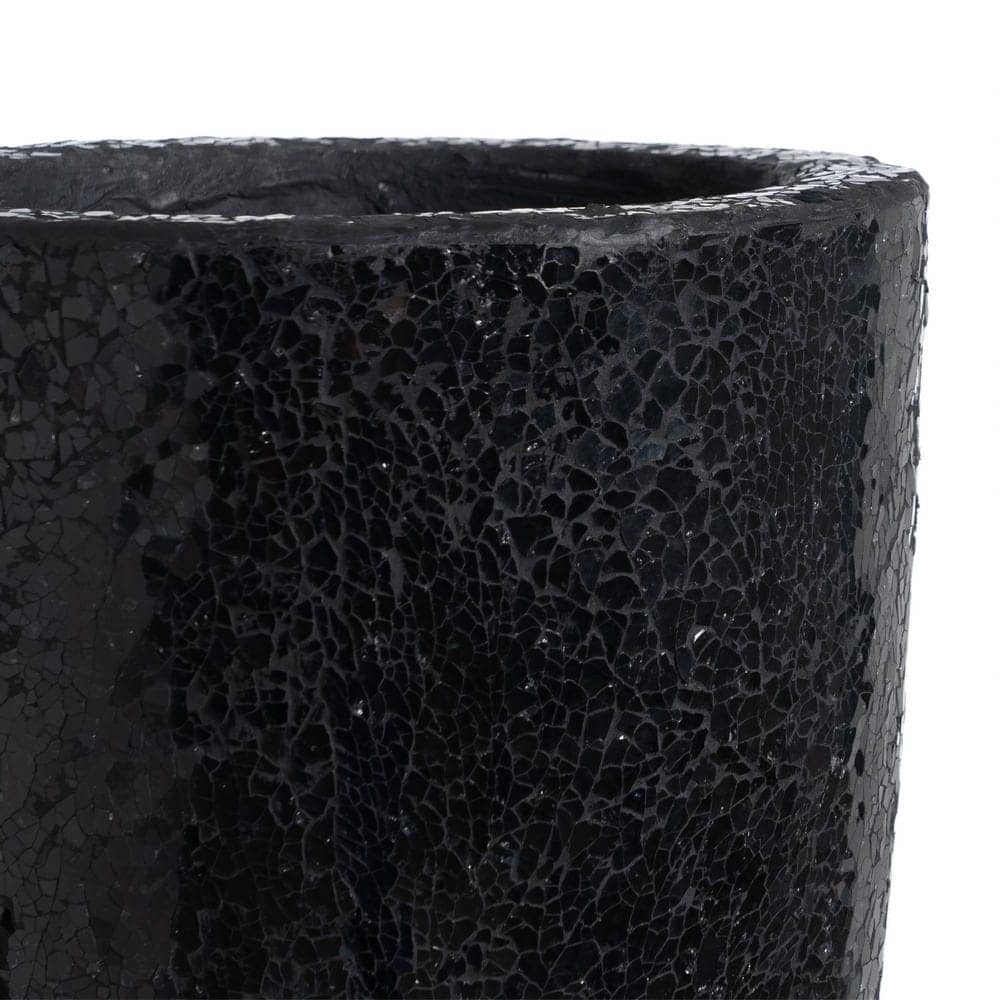 Jarrón Negro de Fibra de Vidrio 54x54x154 cm con Orificio Superior - Imagen 8