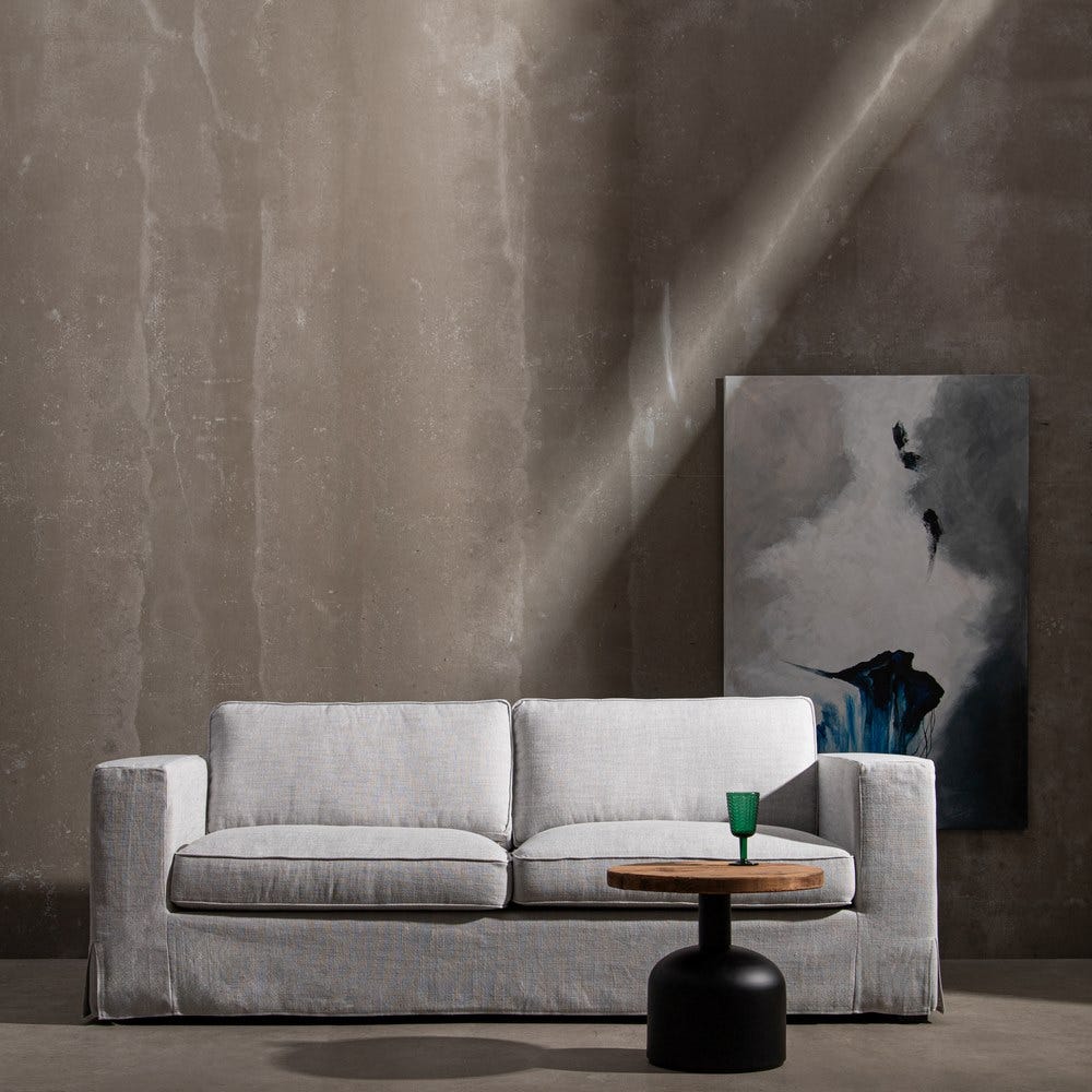 Sofá 3 plazas gris de tela modelo Siena para salón – 222 x 95 x 80 cm - Imagen 14