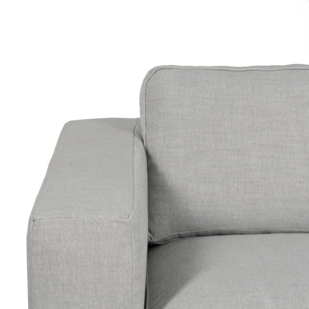Sofá 3 plazas gris de tela modelo Siena para salón – 222 x 95 x 80 cm - Imagen 4