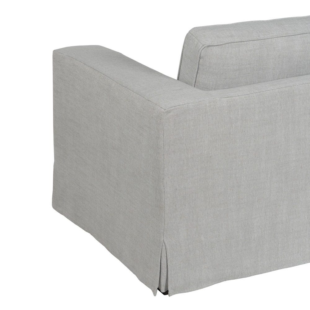 Sofá 3 plazas gris de tela modelo Siena para salón – 222 x 95 x 80 cm - Imagen 8