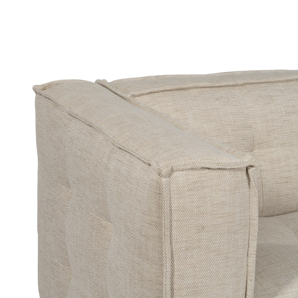 Sofá 3 plazas beige de tela modelo Sibaris para salón – 218 x 102 x 77 cm - Imagen 5