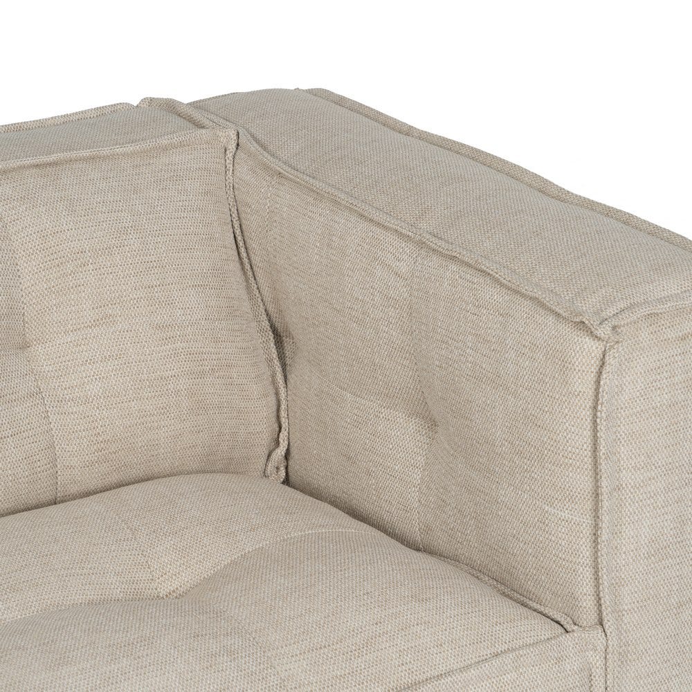 Sofá 3 plazas beige de tela modelo Sibaris para salón – 218 x 102 x 77 cm - Imagen 8