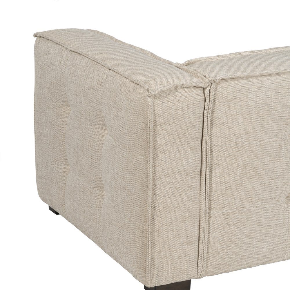 Sofá 3 plazas beige de tela modelo Sibaris para salón – 218 x 102 x 77 cm - Imagen 9