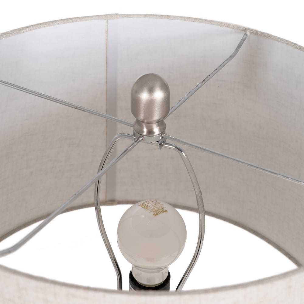 Lámpara Mesa Crema Metal-Cerámica 38 x 38 x 72 cm - Imagen 7