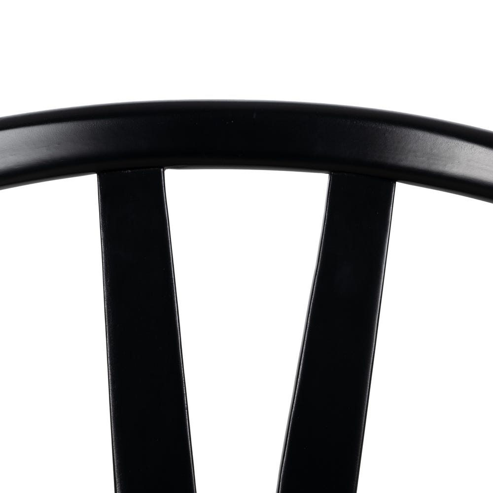 Silla negra tapizada en tela con estructura de madera para comedor – 53 x 55 x 80 cm - Imagen 11
