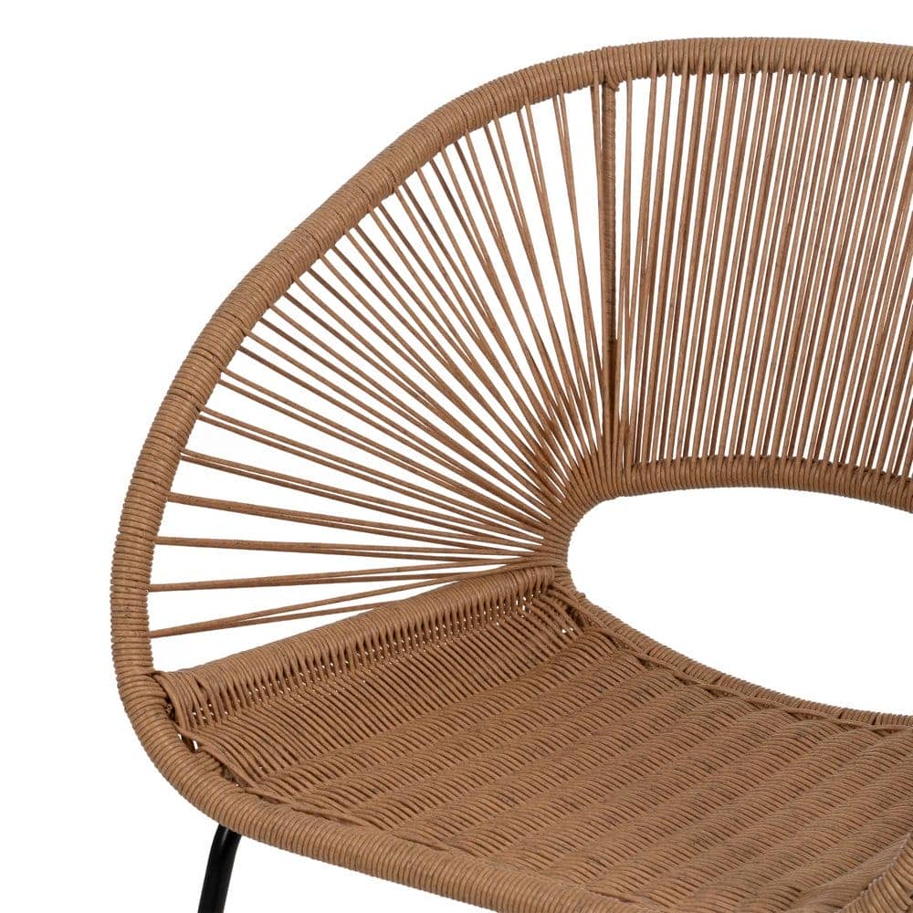 Silla Natural de Polietileno y Acero, 57x58x81 cm, Uso Exterior - Imagen 5