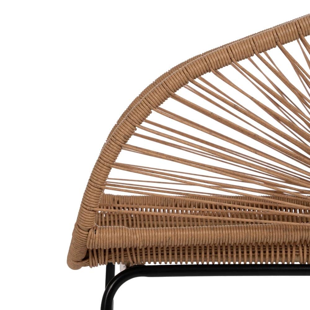 Silla Natural de Polietileno y Acero, 57x58x81 cm, Uso Exterior - Imagen 6