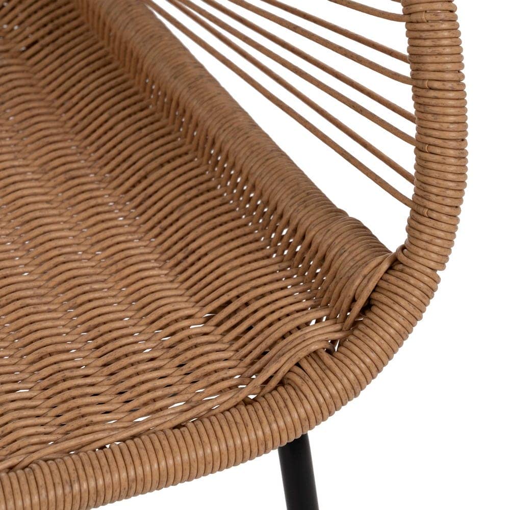 Silla Natural de Polietileno y Acero, 57x58x81 cm, Uso Exterior - Imagen 8
