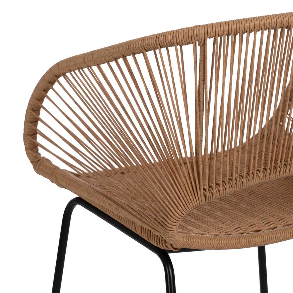 Silla Natural de Polietileno y Acero, 57x58x81 cm, Uso Exterior - Imagen 9