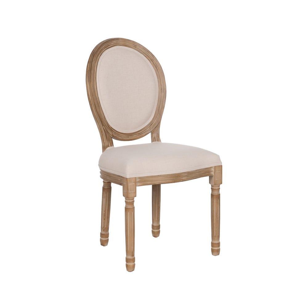 Pack de 2 Sillas Natural-Blanco Tejido-Madera Salón 44 x 46 x 95 cm - Imagen 2