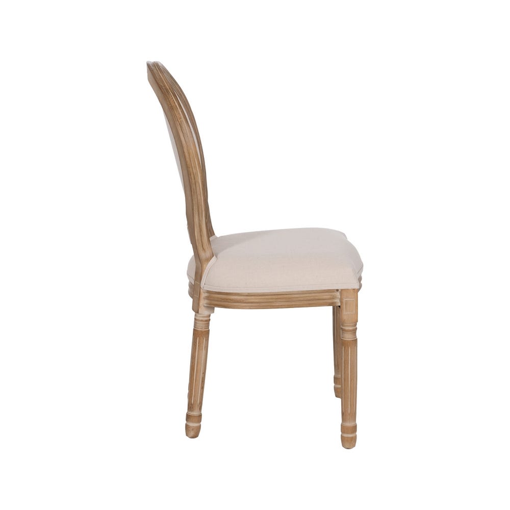 Pack de 2 Sillas Natural-Blanco Tejido-Madera Salón 44 x 46 x 95 cm - Imagen 3