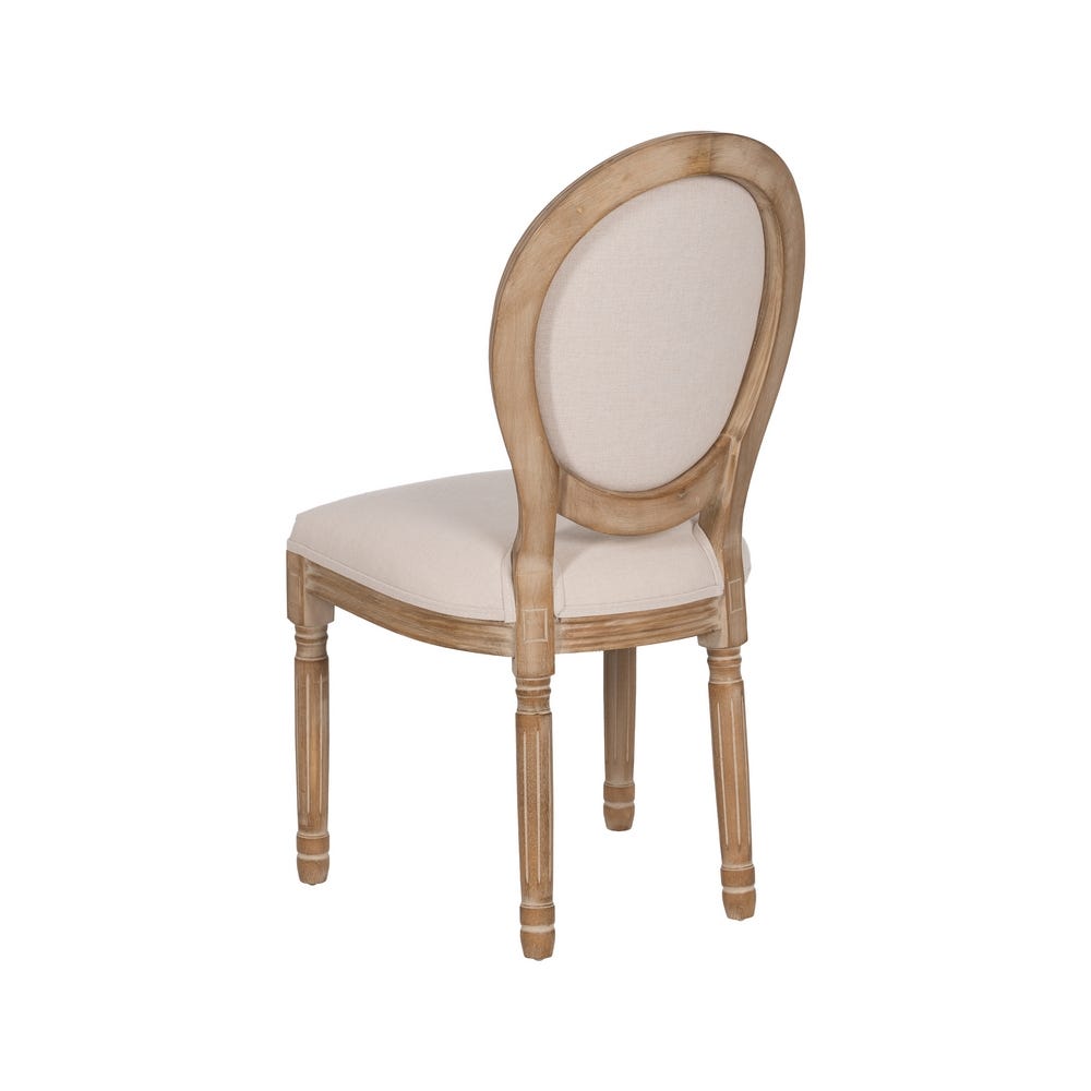 Pack de 2 Sillas Natural-Blanco Tejido-Madera Salón 44 x 46 x 95 cm - Imagen 4