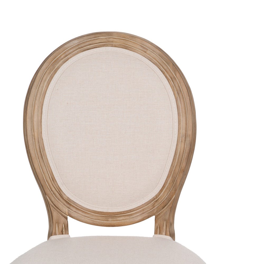 Pack de 2 Sillas Natural-Blanco Tejido-Madera Salón 44 x 46 x 95 cm - Imagen 5