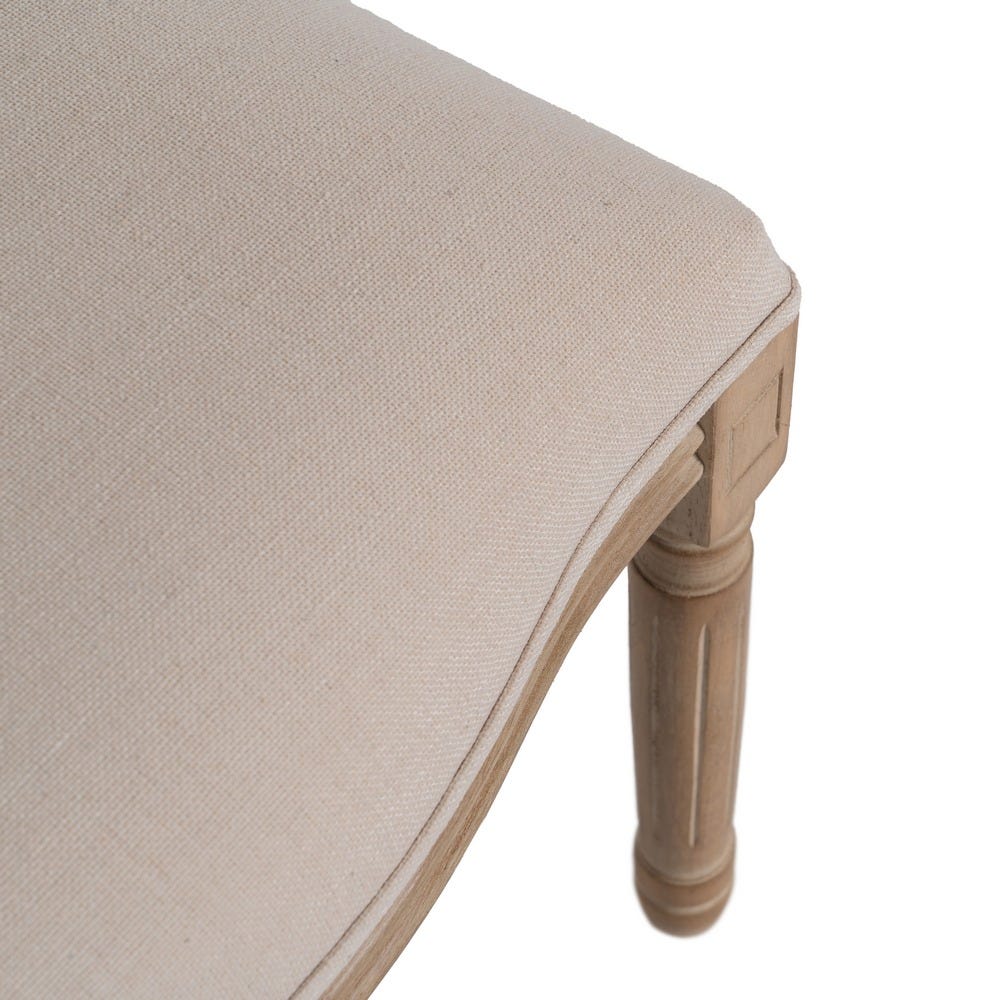 Pack de 2 Sillas Natural-Blanco Tejido-Madera Salón 44 x 46 x 95 cm - Imagen 8