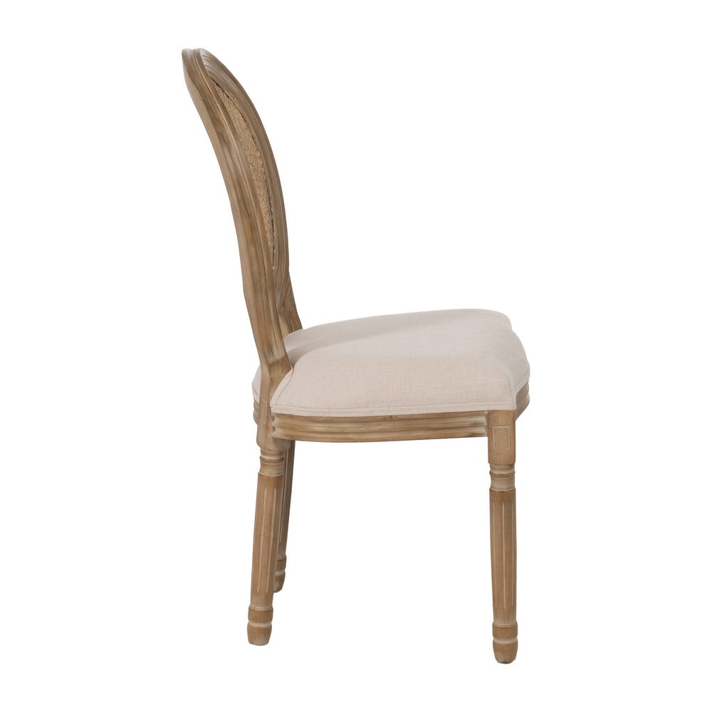 Pack de 2 Sillas Natural-Blanco Madera-Ratán Salón 44 x 46 x 95 cm - Imagen 3
