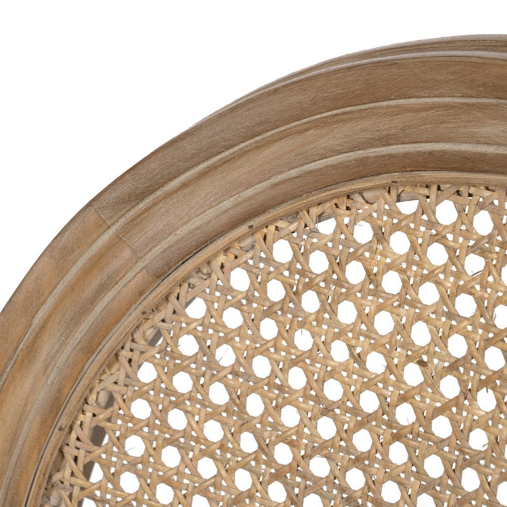 Pack de 2 Sillas Natural-Blanco Madera-Ratán Salón 44 x 46 x 95 cm - Imagen 7