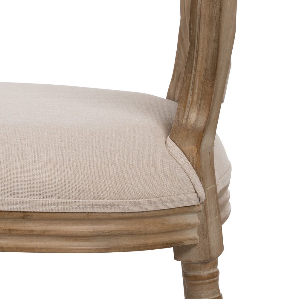 Pack de 2 Sillas Natural-Blanco Madera-Ratán Salón 44 x 46 x 95 cm - Imagen 8