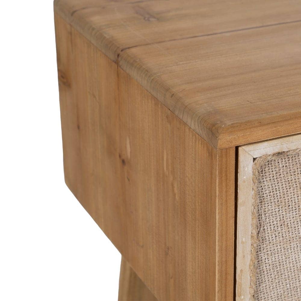 Consola de Madera Natural de Abeto y DM de 115 cm con 2 Cajones - Diseño Elegante y Funcional para Recibidores, Salones y Dormitorios - Imagen 3